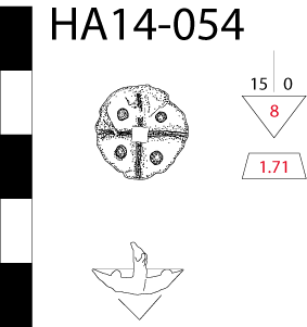 Figure 3 - Dessin du clou (HA14-054) pour le rapport technique 2014