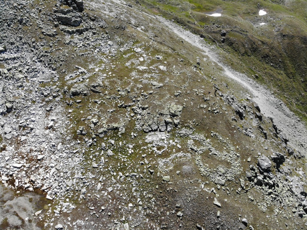 Un nouveau site repéré en Valais central (photo drone, © Lambert Zufferey 2020)