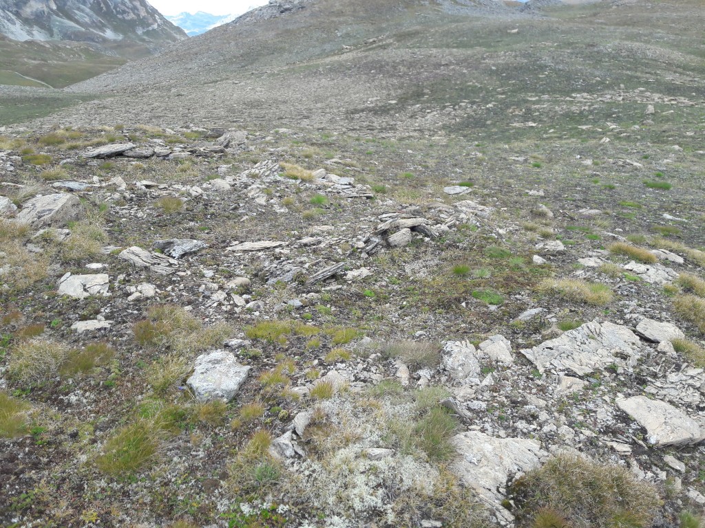 Nouveau site repéré entre le Val d'Anniviers et le Val d'Hérens, 5 septembre 2021, alignement de 4 cabanes © Ramha 2021